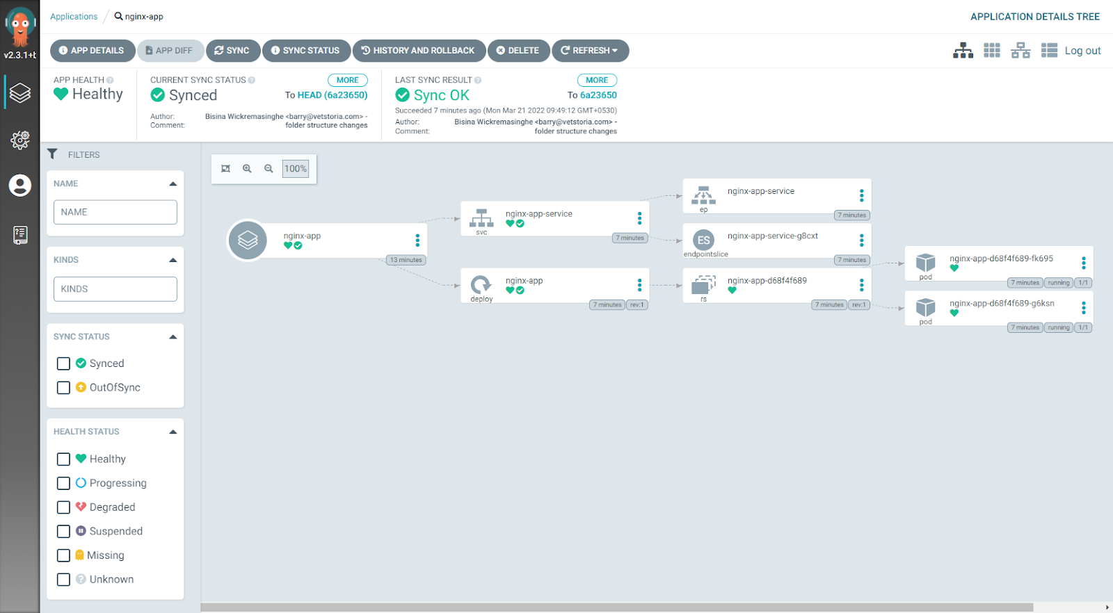 Application Creation Detailed View